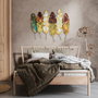 Wallity Leaves v11 Escultura de pared de metal multicolor